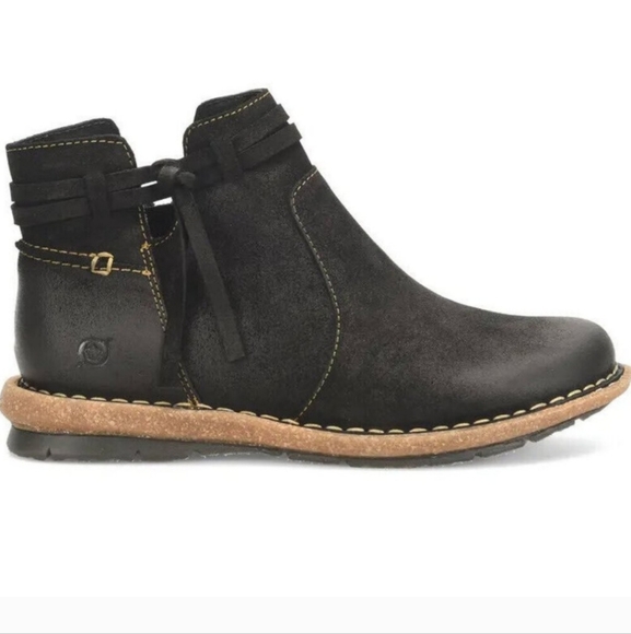 New Born black leather Wynter  ankle boot size 6.5 - Picture 3 of 15